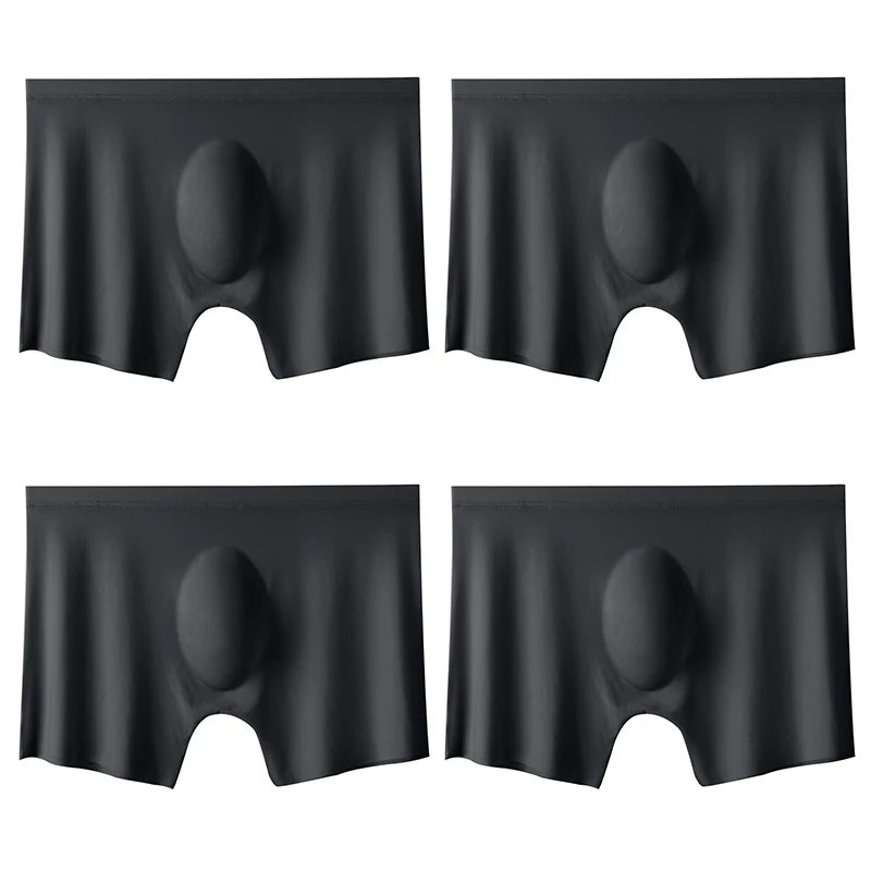 4PCS Men's Ice Silk Seamless Boxer Shorts | TrendifyStore