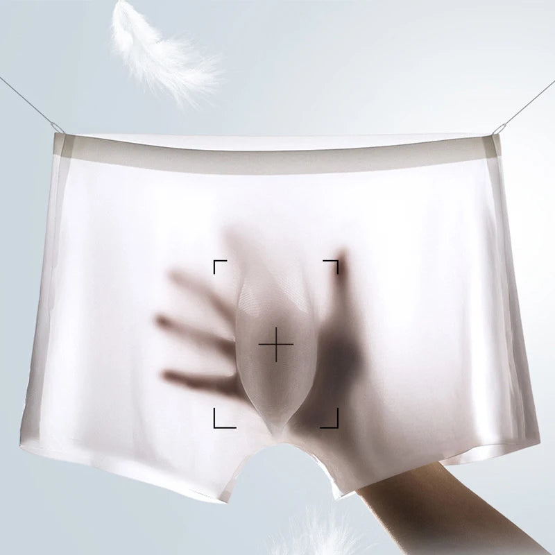 4PCS Men's Ice Silk Seamless Boxer Shorts | TrendifyStore