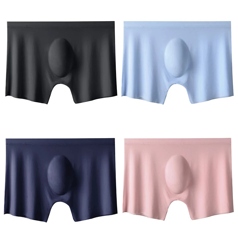 4PCS Men's Ice Silk Seamless Boxer Shorts | TrendifyStore