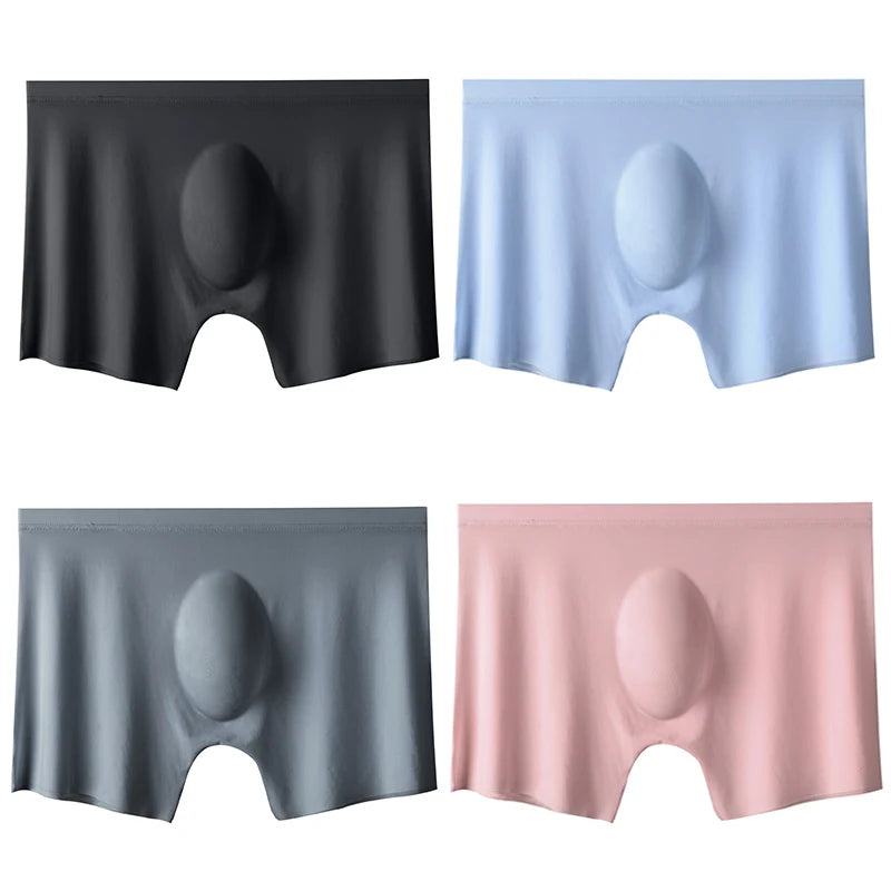 4PCS Men's Ice Silk Seamless Boxer Shorts | TrendifyStore