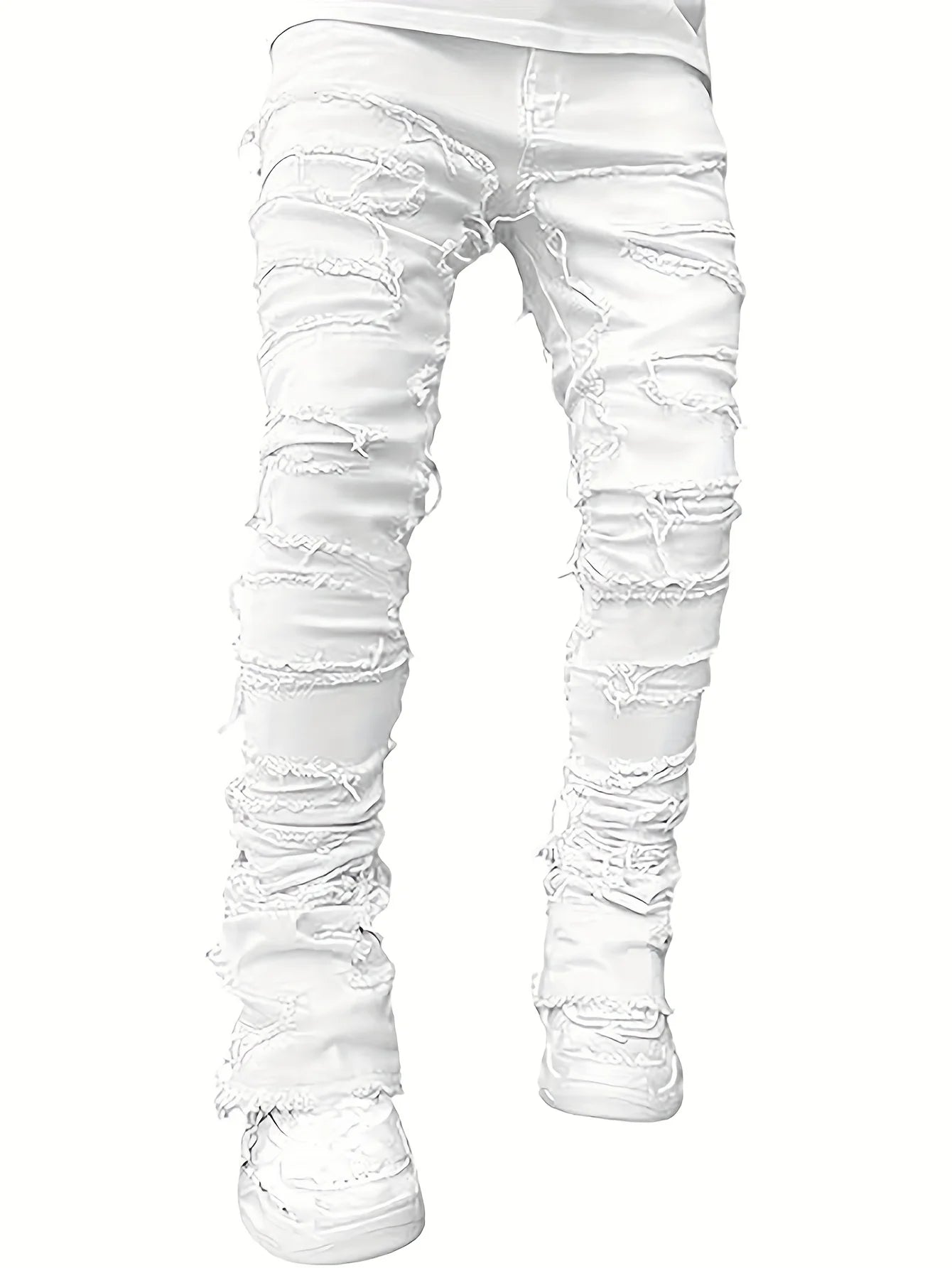 Y2K Hip-Hop Fringed Jeans - Trendy Streetwear Denim | TrendifyStore