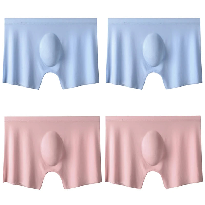 4PCS Men's Ice Silk Seamless Boxer Shorts | TrendifyStore