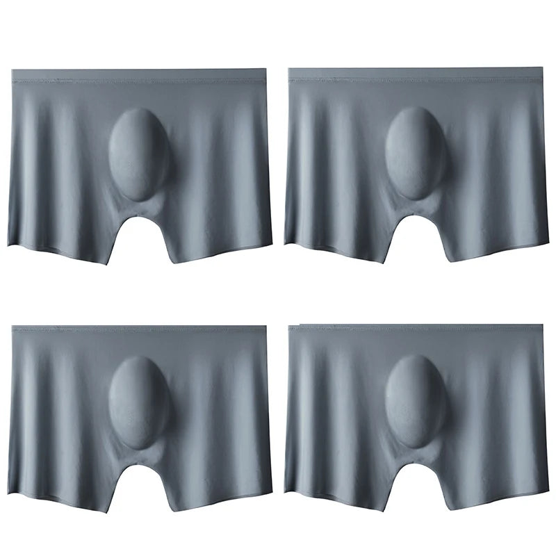 4PCS Men's Ice Silk Seamless Boxer Shorts | TrendifyStore