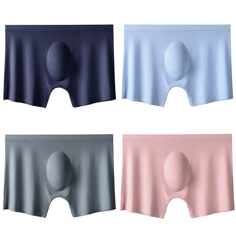4PCS Men's Ice Silk Seamless Boxer Shorts | TrendifyStore