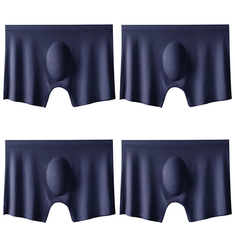 4PCS Men's Ice Silk Seamless Boxer Shorts | TrendifyStore