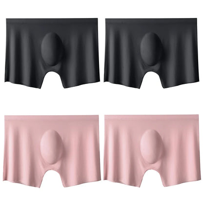 4PCS Men's Ice Silk Seamless Boxer Shorts | TrendifyStore