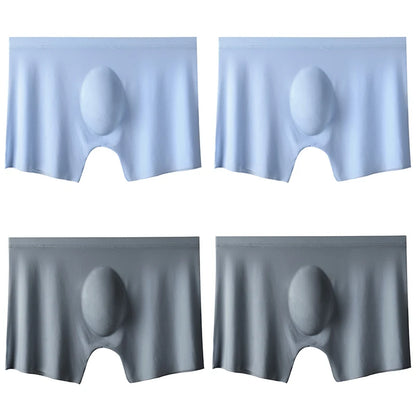 4PCS Men's Ice Silk Seamless Boxer Shorts | TrendifyStore