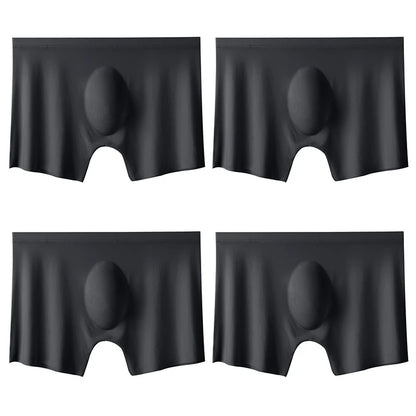 4PCS Men's Ice Silk Seamless Boxer Shorts | TrendifyStore