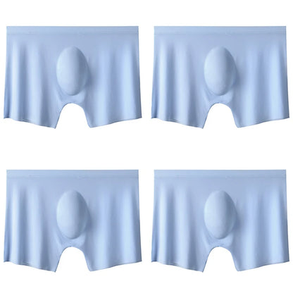 4PCS Men's Ice Silk Seamless Boxer Shorts | TrendifyStore