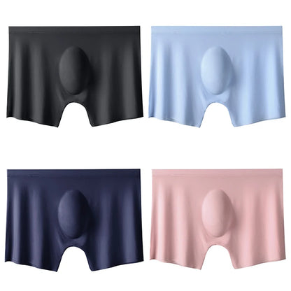 4PCS Men's Ice Silk Seamless Boxer Shorts | TrendifyStore