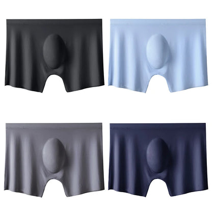 4PCS Men's Ice Silk Seamless Boxer Shorts | TrendifyStore