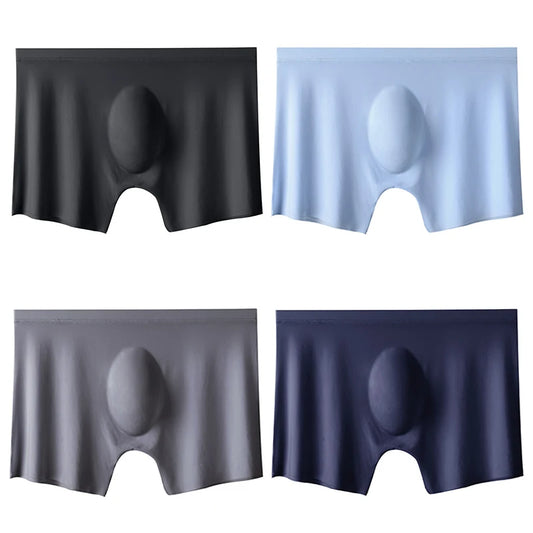 4PCS Men's Ice Silk Seamless Boxer Shorts | TrendifyStore