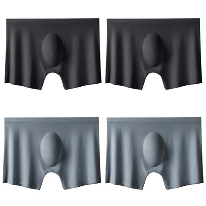 4PCS Men's Ice Silk Seamless Boxer Shorts | TrendifyStore