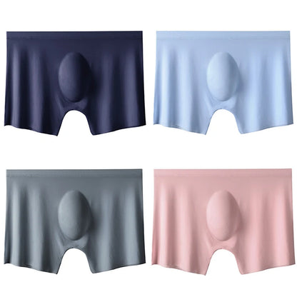 4PCS Men's Ice Silk Seamless Boxer Shorts | TrendifyStore