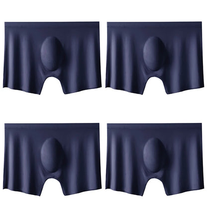 4PCS Men's Ice Silk Seamless Boxer Shorts | TrendifyStore